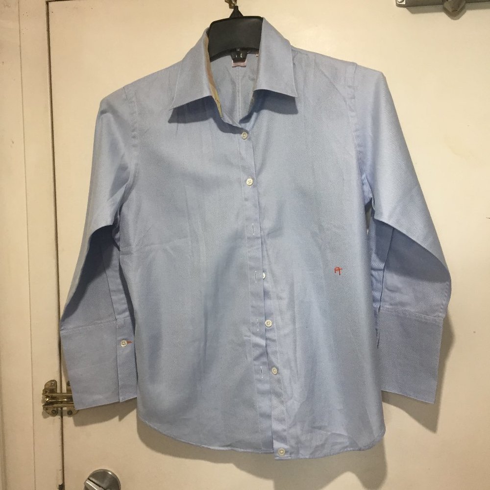 VINTAGE PINK TARTAN BLOUSES SIZE 12 - Picture 3 of 8